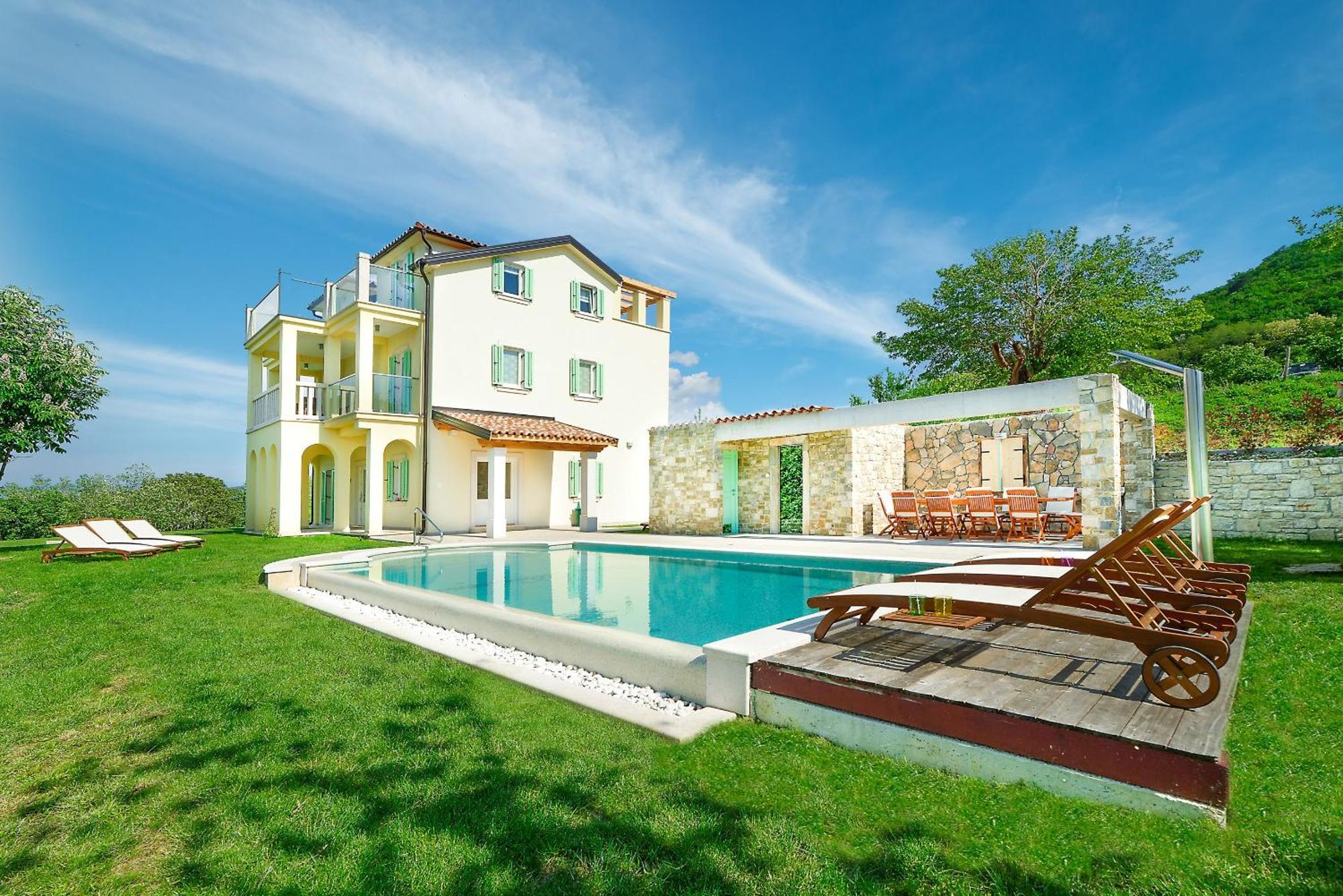 Villa Demetra Mit Infinity Pool Und Billiard Motovun Exterior foto