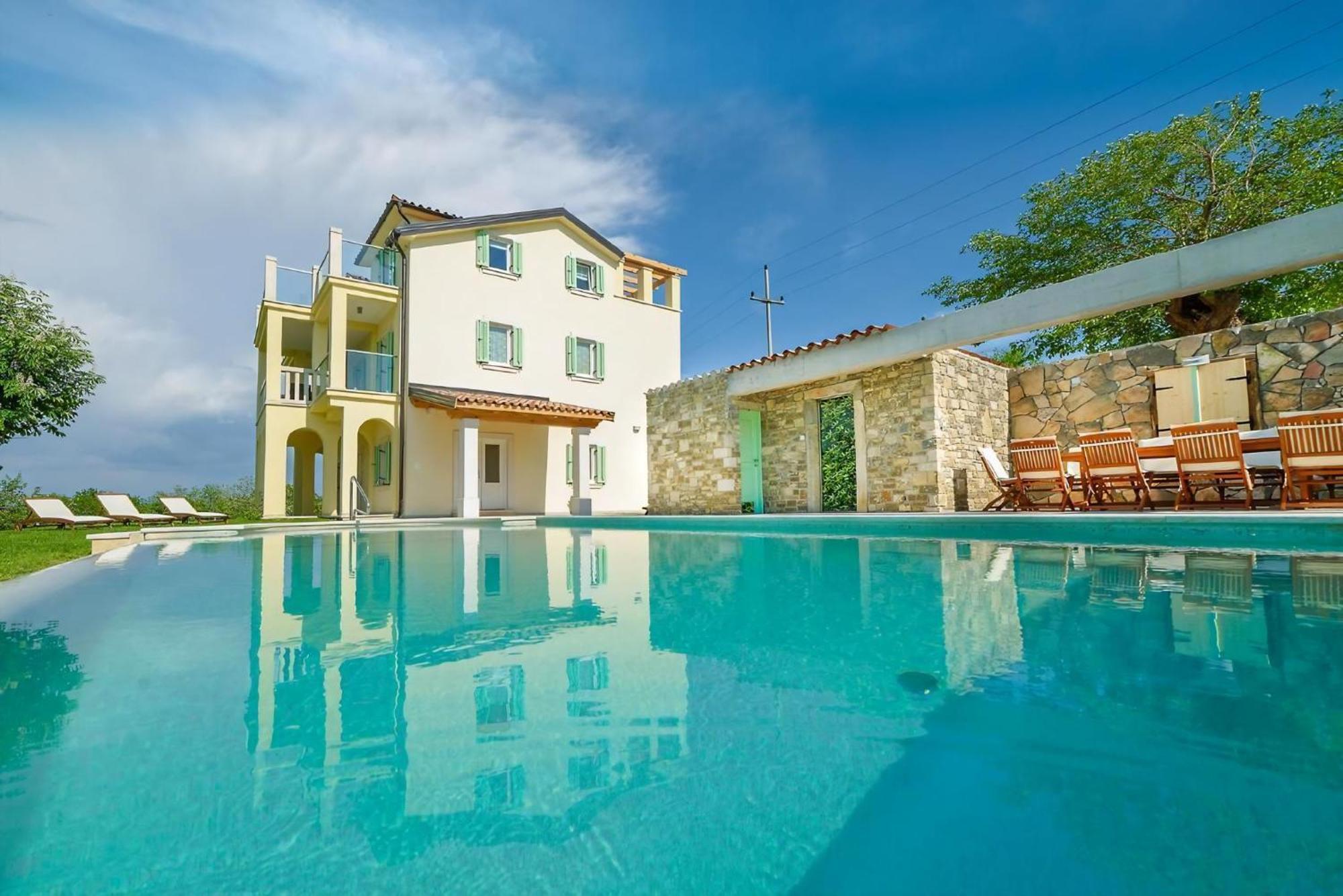 Villa Demetra Mit Infinity Pool Und Billiard Motovun Exterior foto